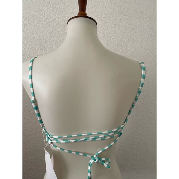 Kenny Flowers Swim Bikini Top Lanai Striped Strappy Swimwear - Picture 5 of 7